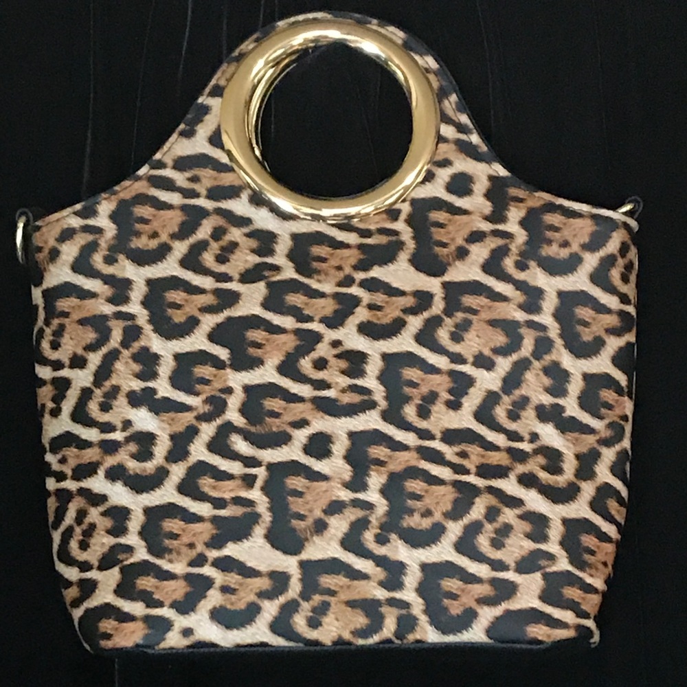 Small animal print hand bag